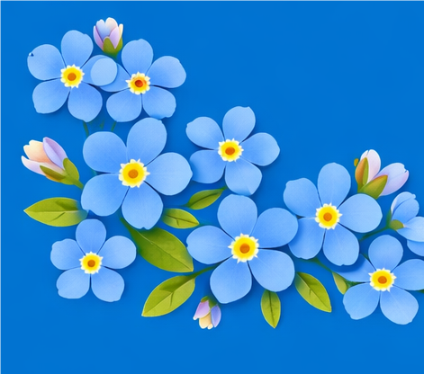 blue flowers
